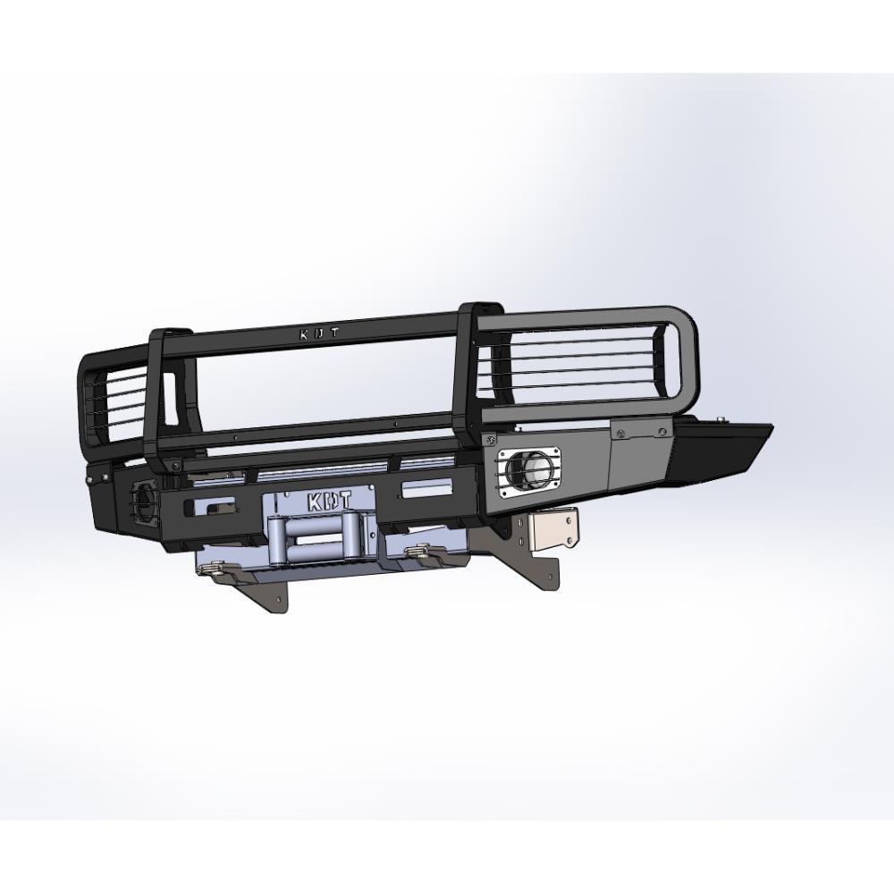 Передний силовой бампер с кенгурином алюминиевый - Toyota Land Cruiser 70 серия