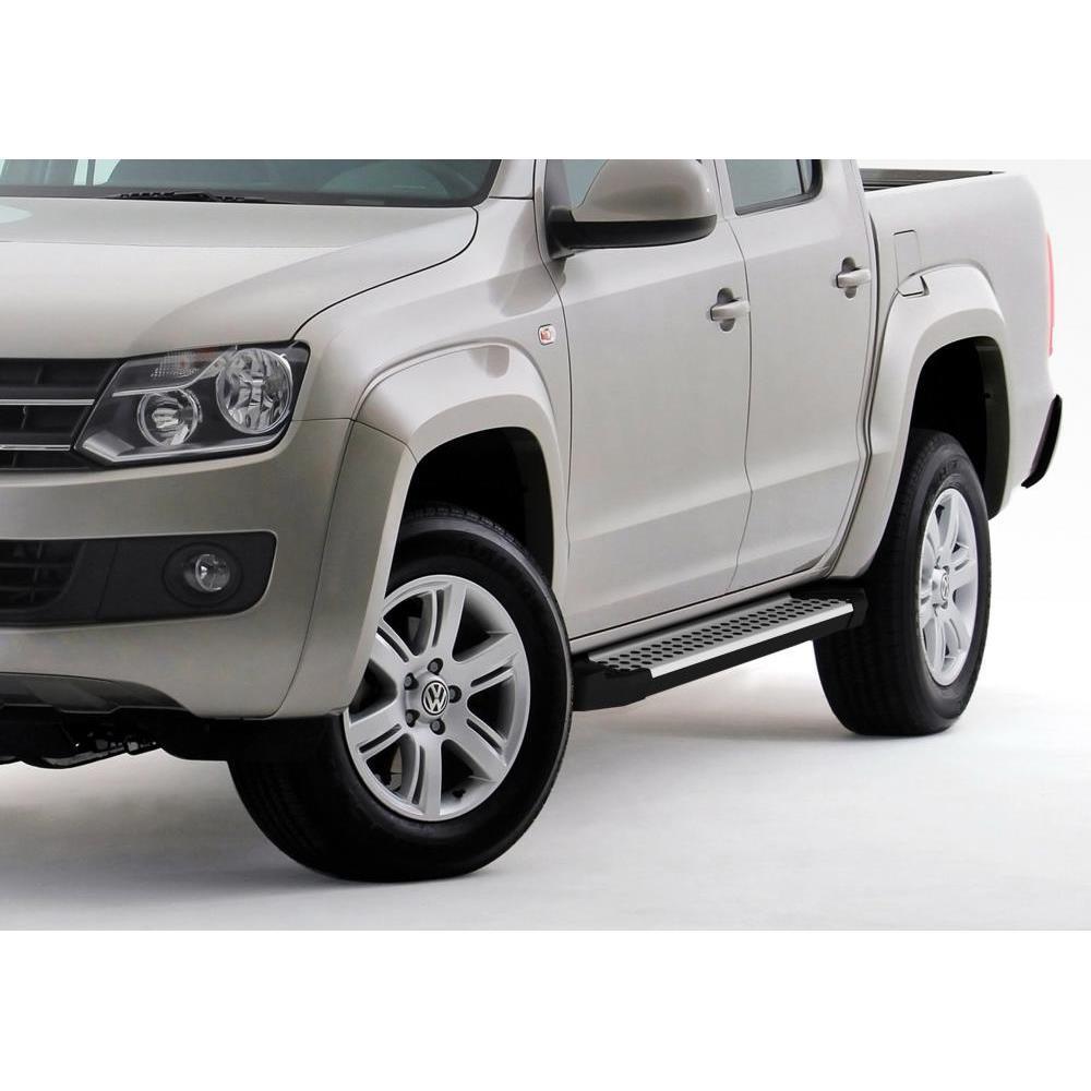 Пороги алюминиевые Rival Bmw-Style круги для Volkswagen Amarok 2010-2015