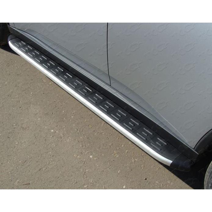 Пороги алюминиевые с пластиковой накладкой 1920 мм VOLKSWAGEN Amarok 2010-2015