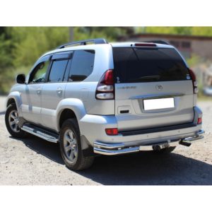 Пороги (обвод штатного порога) Toyota Land Cruiser 120 d-43 мм Технотек