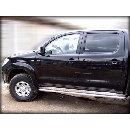 Пороги с листом d-53 TOYOTA HILUX 2010-2015 г.в.