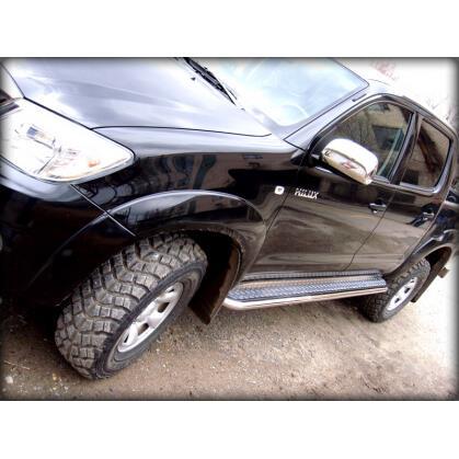 Пороги с листом d-60 TOYOTA HILUX 2010-2015 г.в.
