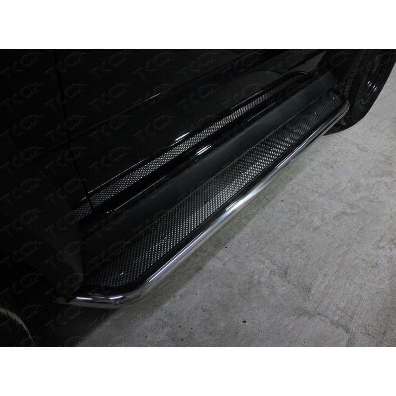 Пороги с площадкой (нерж. лист) 42