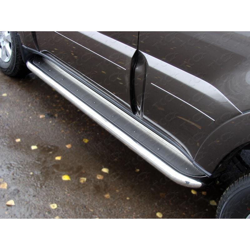 Пороги с площадкой (нерж. лист) 60