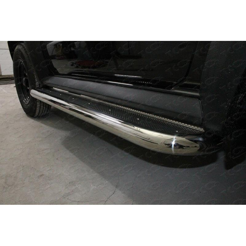 Пороги с площадкой (нерж. лист) 60