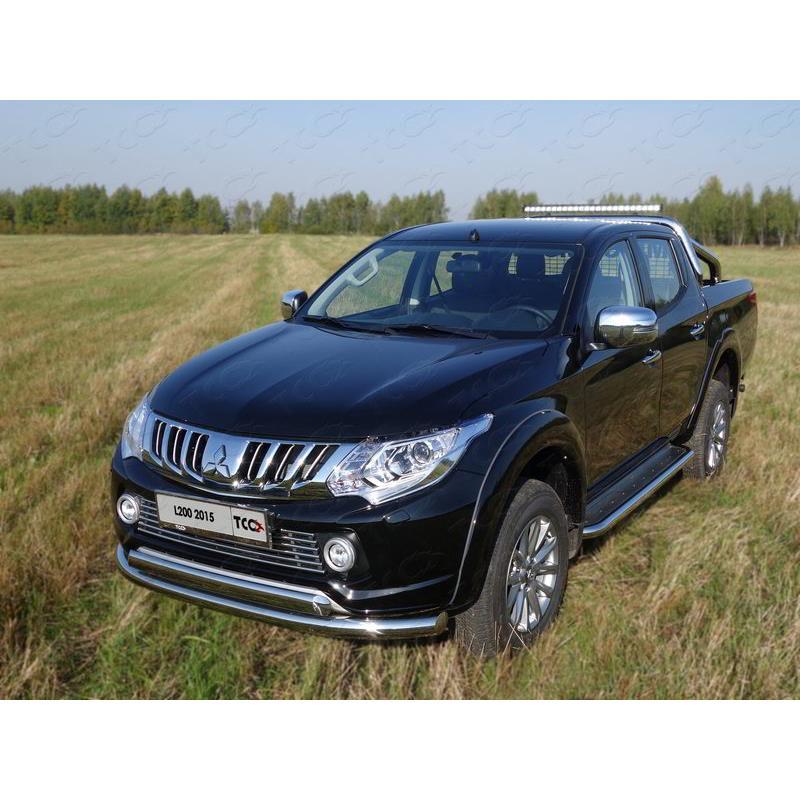 Пороги с площадкой (нерж. лист) 60