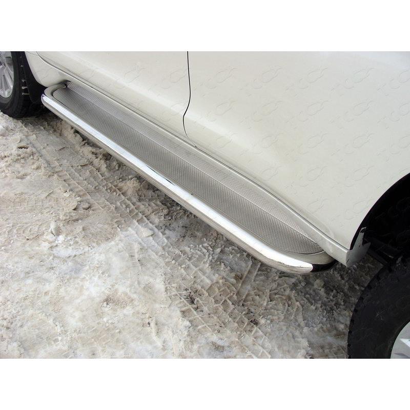 Пороги с площадкой (нерж. лист) 60