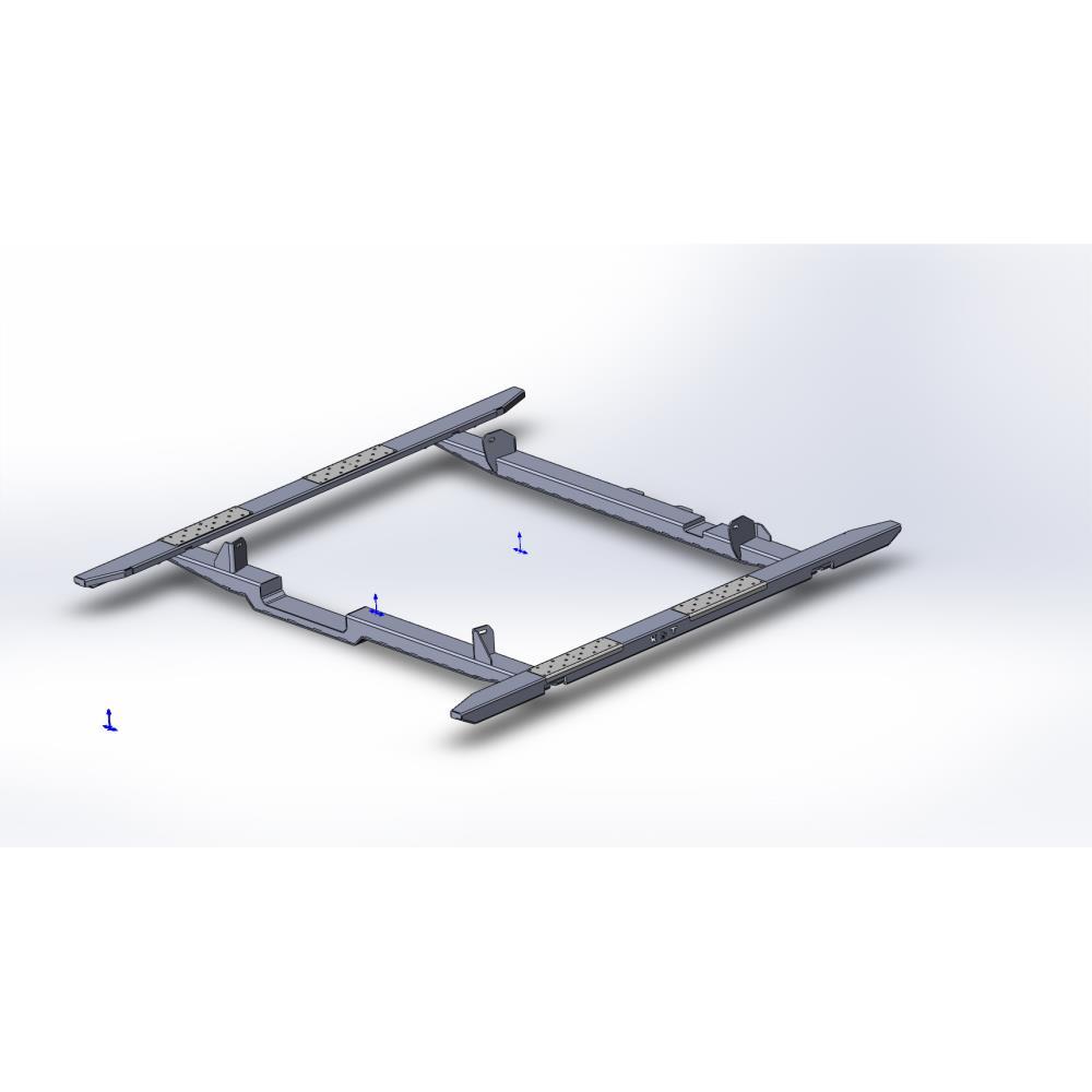 Пороги силовые алюминиевые KDT VOLKSWAGEN Amarok 2010-2016