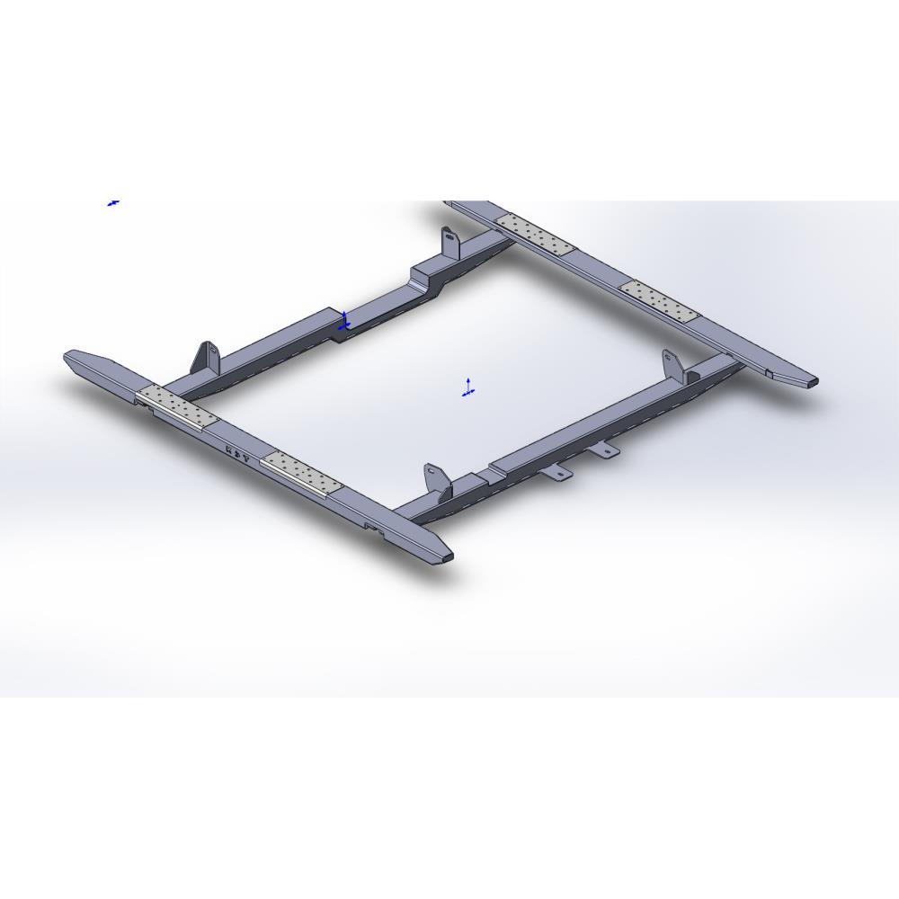 Пороги силовые алюминиевые KDT VOLKSWAGEN Amarok 2010-2016