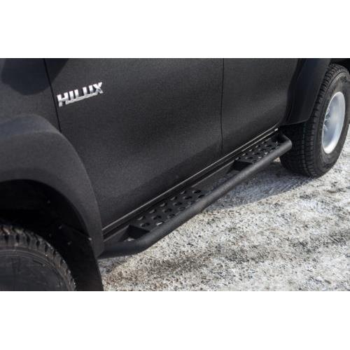 Пороги силовые STC Toyota Hilux 2015+ раздельные ступени