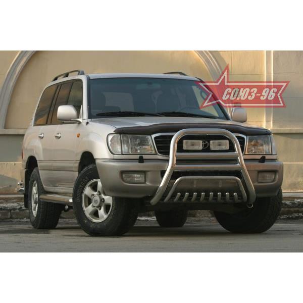 Решётка передняя мини d76 (76) Toyota Land Cruiser Prado 150