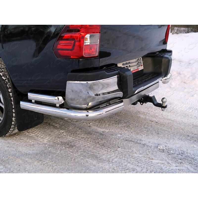 TOYOTA HILUX 2015+ Защита задняя (уголки двойные) 76