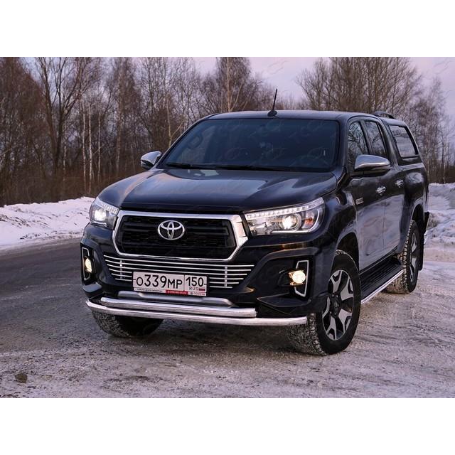 TOYOTA Hilux Exclusive 2018- Защита передняя нижняя (двойная) 60
