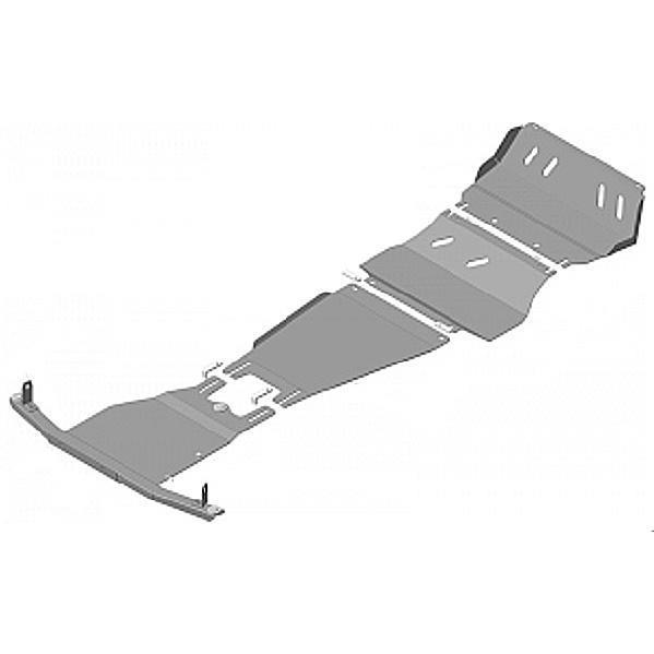 Усиленная защита днища алюминиевая Mitsubishi L 200 2015-2018