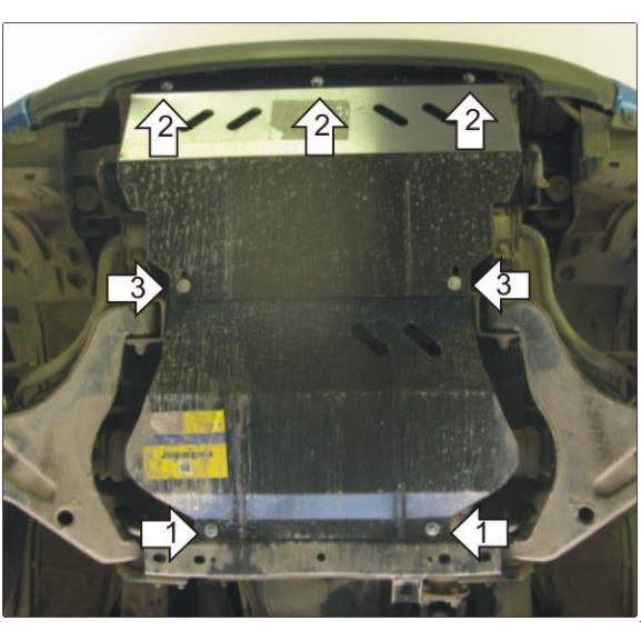 Усиленная защита днища Mitsubishi L 200 2006-2015