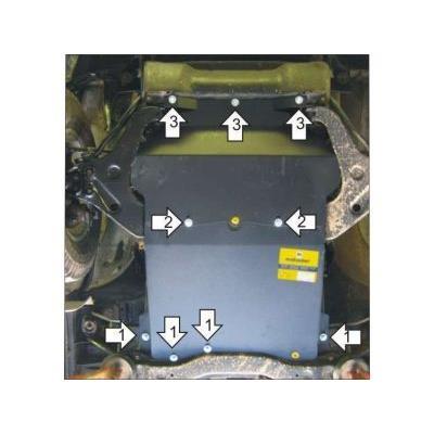 Усиленная защита картера двигателя Mitsubishi L 200 2004-2006