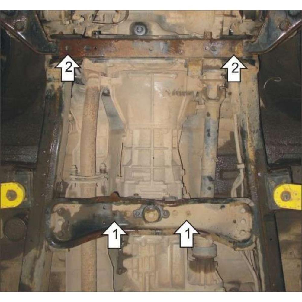 Усиленная защита коробки переключения передач алюминиевая Mitsubishi L 200 2006-2015