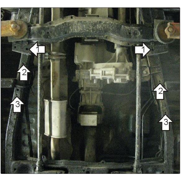 Усиленная защита раздаточной коробки Mitsubishi L 200 2004-2006