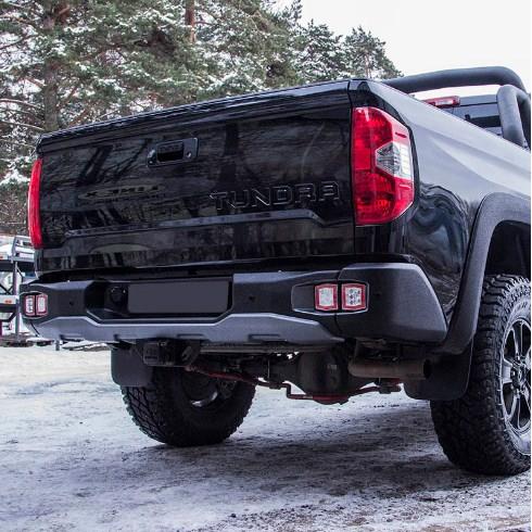 Задний силовой композит 6 мм. бампер Тойота Тундра 2014г.+ с Led фонарями