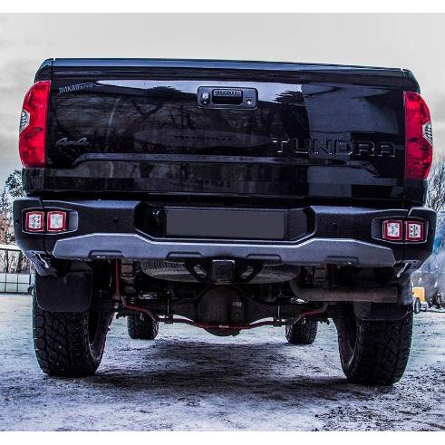 Задний силовой композит 6 мм. бампер Тойота Тундра 2014г.+ с Led фонарями