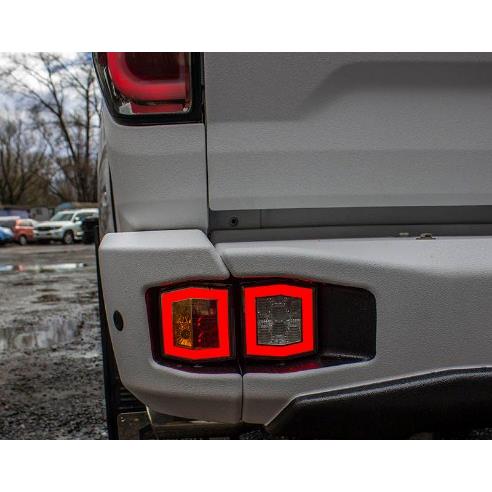 Задний силовой композит 6 мм. бампер Тойота Тундра 2014г.+ с Led фонарями