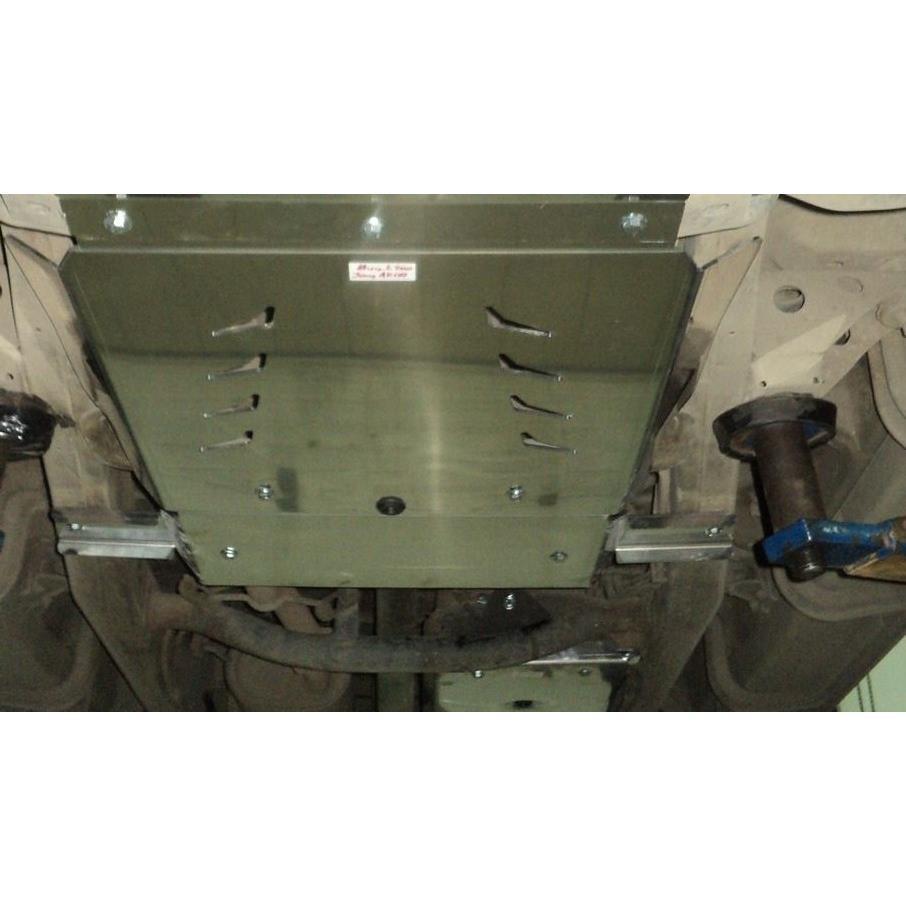 Защита КПП и РК Mitsubishi L-200 2006+ из 2-х частей (Алюминий 4 мм)