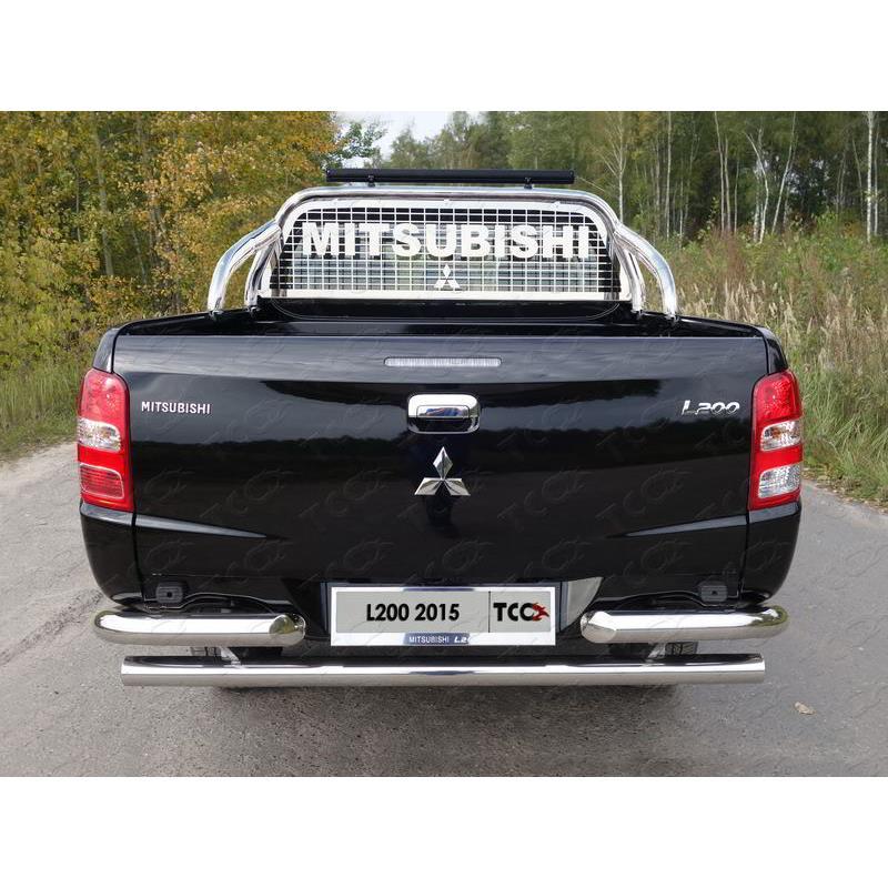 Защита кузова и заднего стекла 75х42 мм со светодиодной фарой MITSUBISHI L200 2015-2019