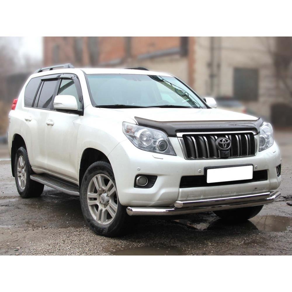 Защита переднего бампера d76+60 (длинная) Toyota Land Cruiser Prado 150 2009-2012