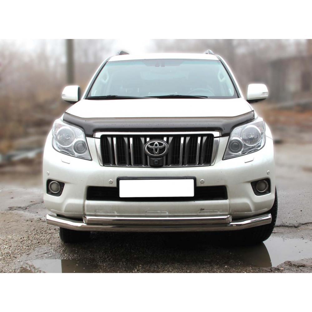 Защита переднего бампера d76+60 (длинная) Toyota Land Cruiser Prado 150 2009-2012
