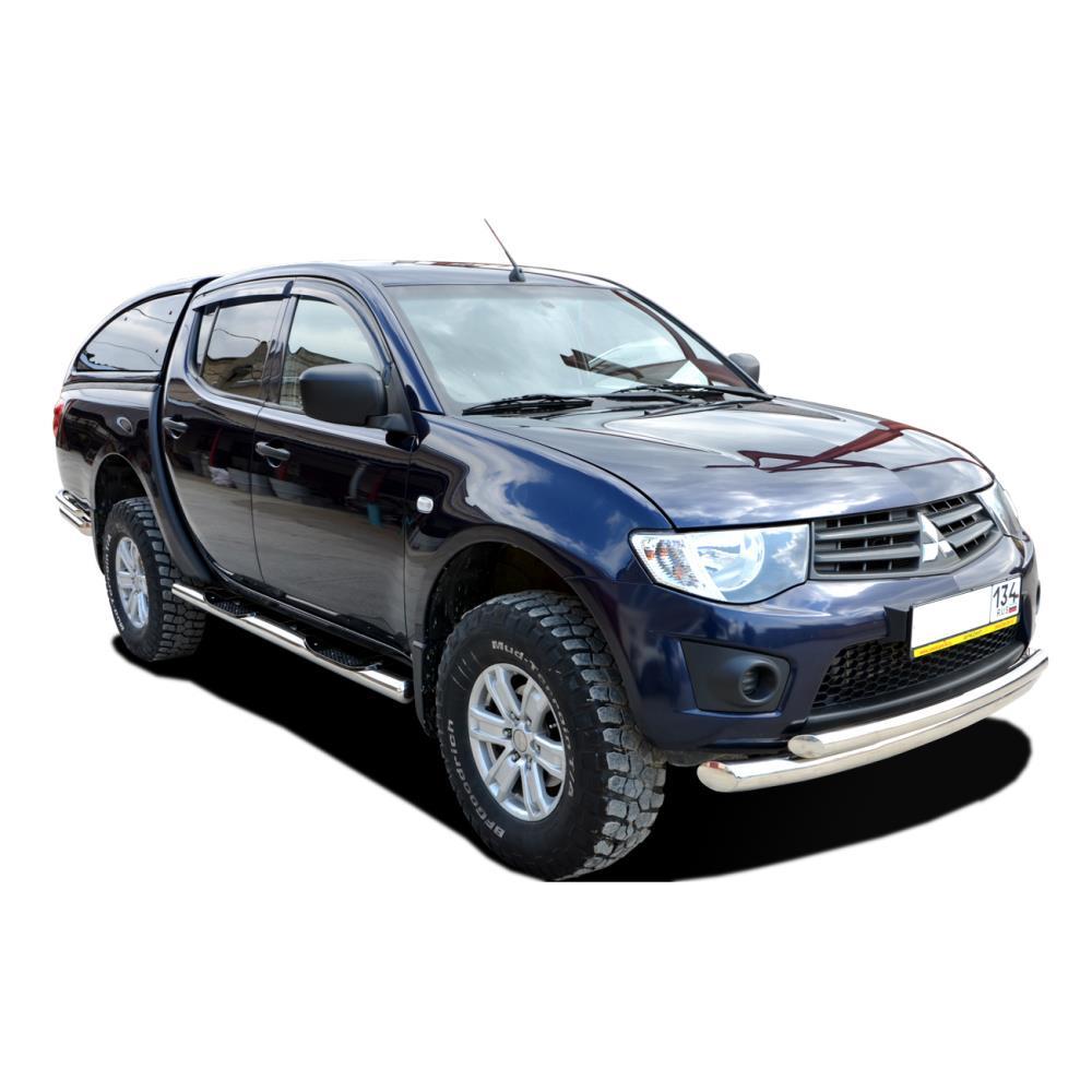 Защита переднего бампера двойная радиус Mitsubishi L200 2006