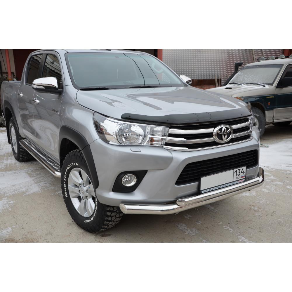 Защита переднего бампера двойная Toyota Hilux 2015