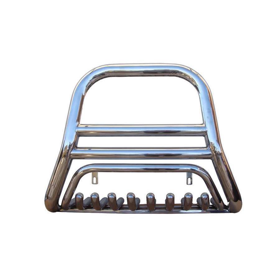 Защита переднего бампера скоба высокая+«акула» Toyota Land Cruiser Prado 120 2003-2009