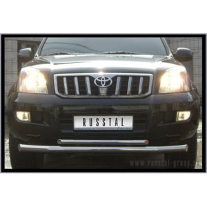 Защита переднего бампера Toyota LCPrado 120 D76/42 RusStal Group