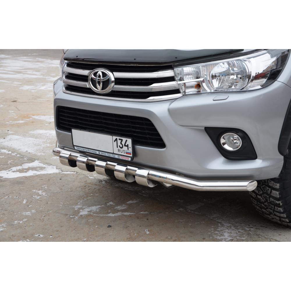 Защита переднего бампера волна ( G) Toyota Hilux 2015