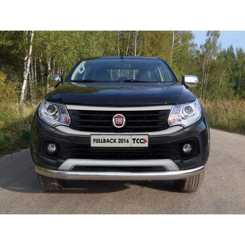 Защита передняя нижняя (овальная) 75х42 мм на Fiat Fullback 2015+