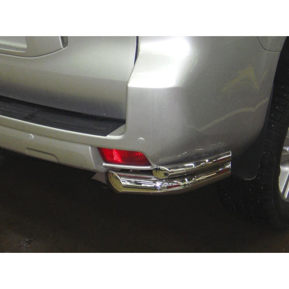 Защита заднего бампера "уголки" d-76+43 (укороченные)