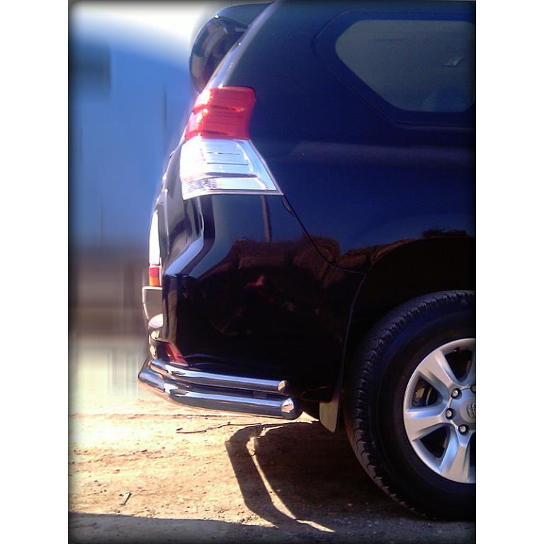 Защита заднего бампера "волна" d-76+43 Toyota Land Cruiser Prado 150 2009-2012