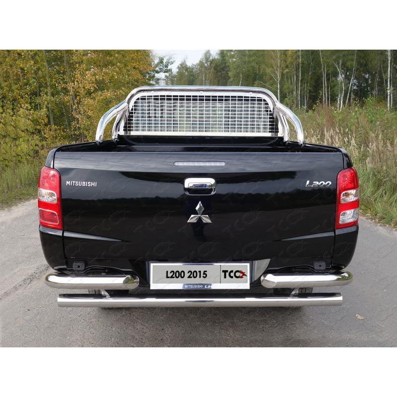 Защита задняя (уголки овальные) 75х42 мм MITSUBISHI L200 2019-