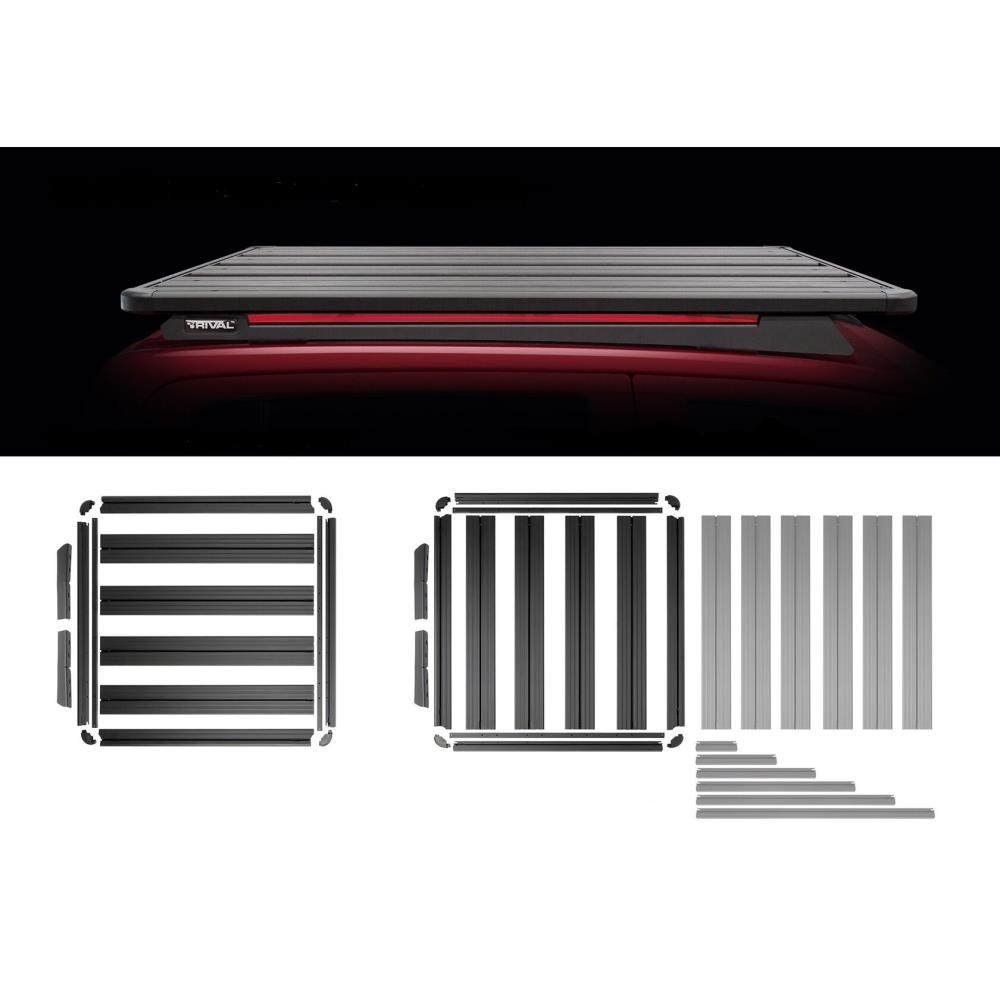 БАГАЖНИК АЛЮМИНИЕВЫЙ (ПЛАТФОРМА С КРЕПЛЕНИЕМ) RIVAL 1955х1270 ДЛЯ TOYOTA LAND CRUISER 200