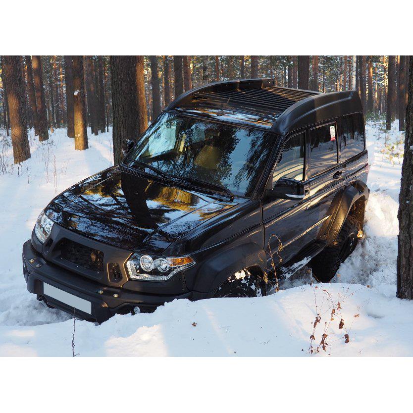 Багажник на крышу UAZ Патриот АВС-Дизайн (на рейлинги)