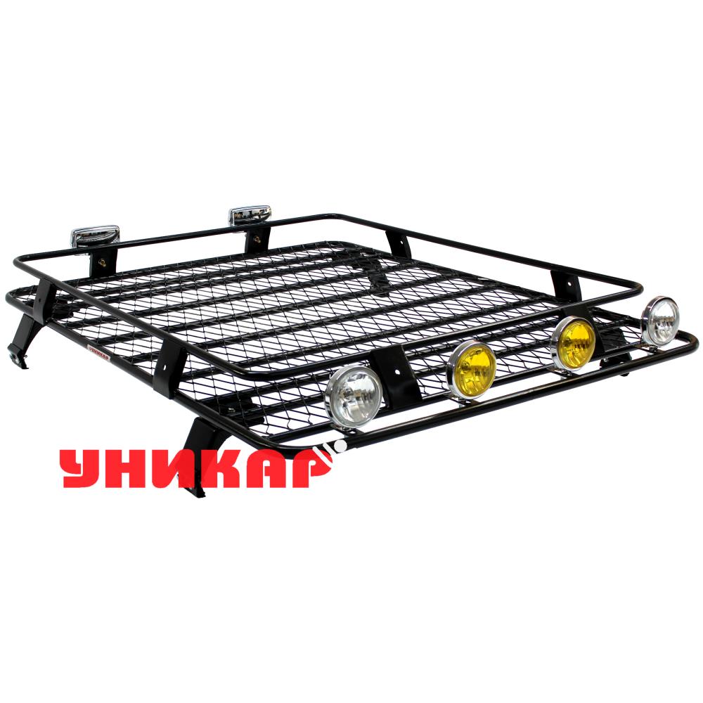 Багажник ВАЗ-2121 Нива корзина с сеткой на водостоки