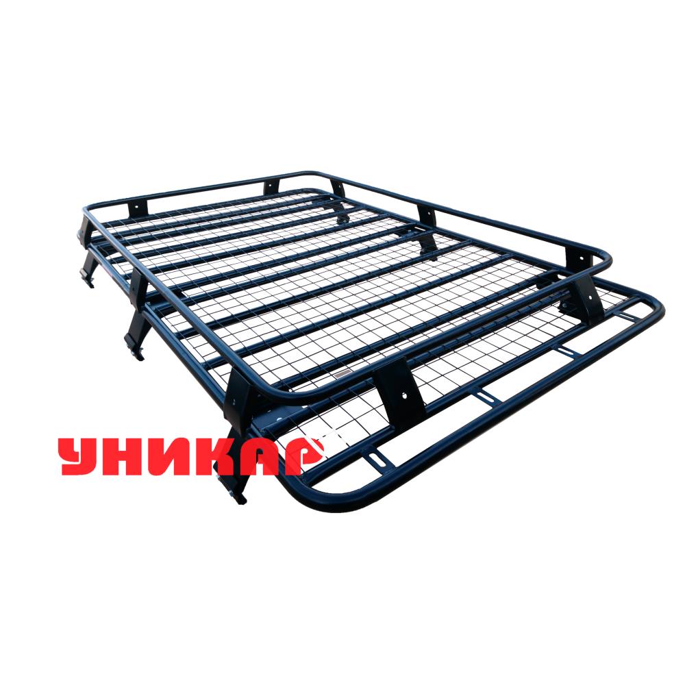 Багажник ВАЗ-2131 Нива корзина с сеткой (6 опор) на водостоки