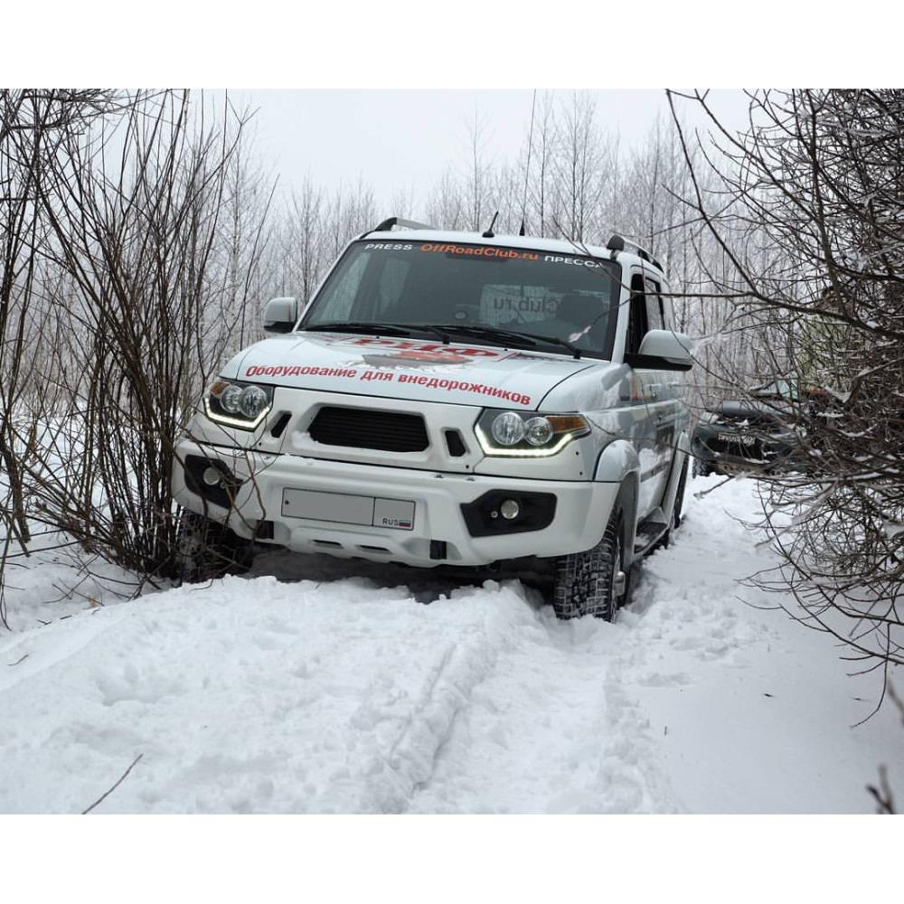 Бампер АВС-Дизайн передний UAZ Патриот/Пикап/Карго 2005- Легкий (с оптикой) (под покраску)