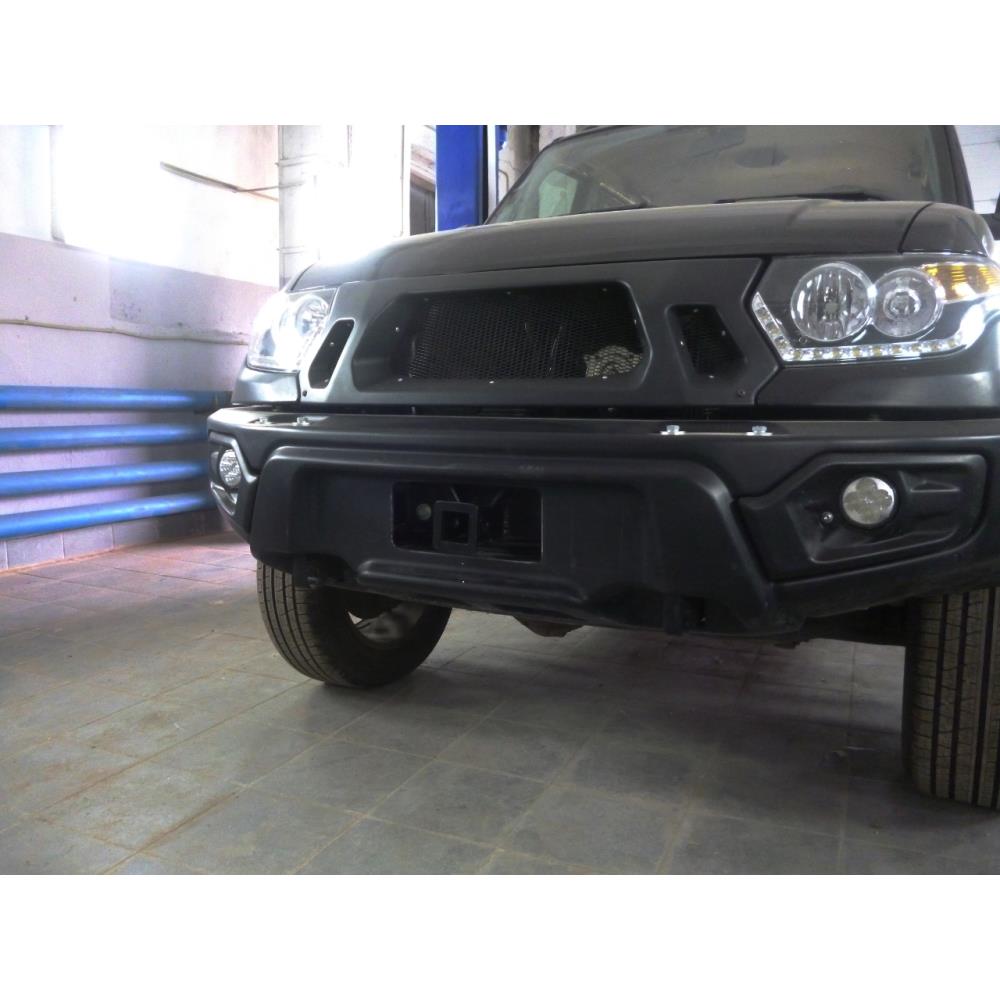 Бампер АВС-Дизайн передний UAZ Патриот/Пикап/Карго 2005- (с оптикой)(под покраску)
