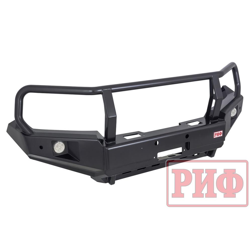 Бампер РИФ силовой передний Toyota Land Cruiser 200 2007-2015 c доп. фарами