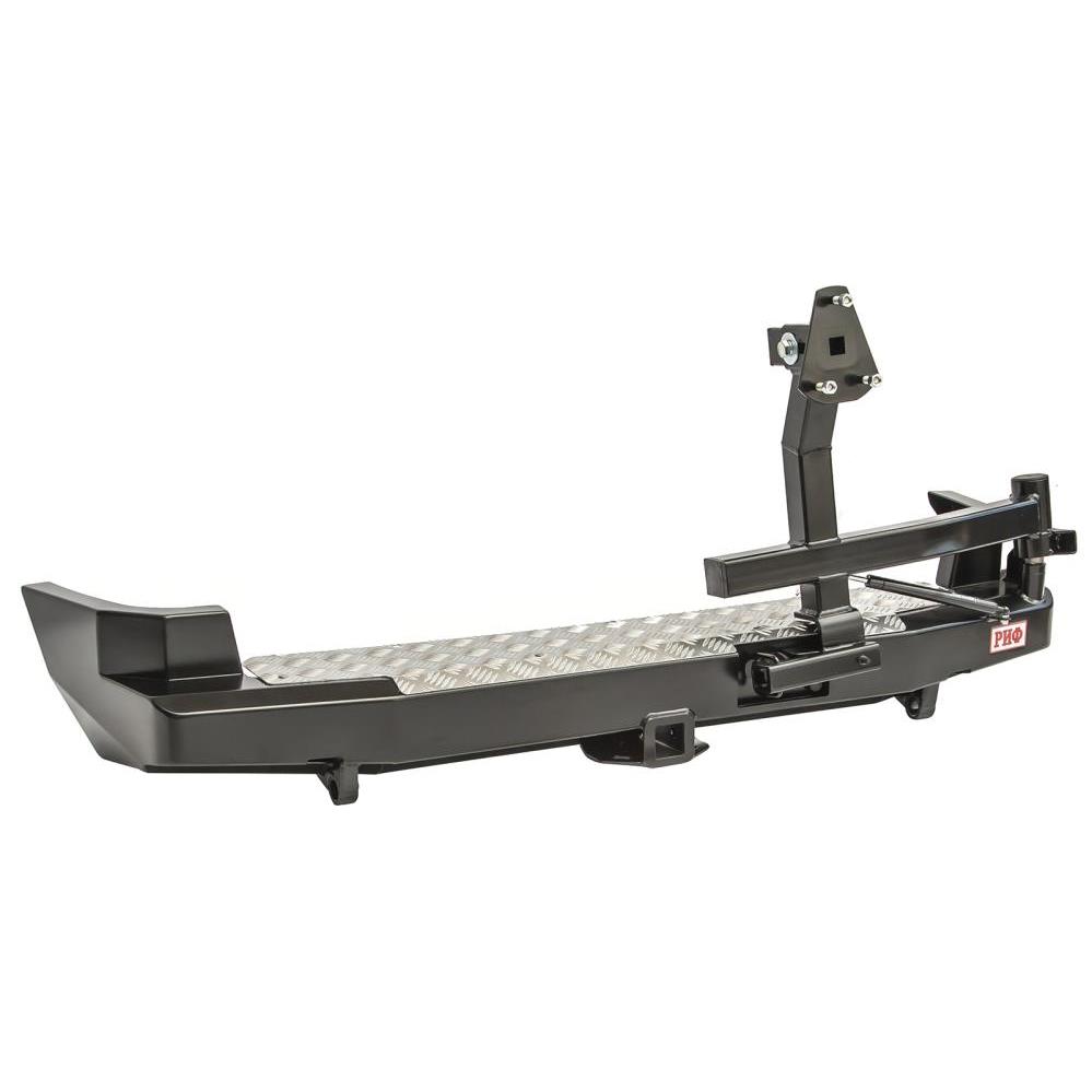 Бампер РИФ силовой задний Chevrolet Niva с квадратом под фаркоп