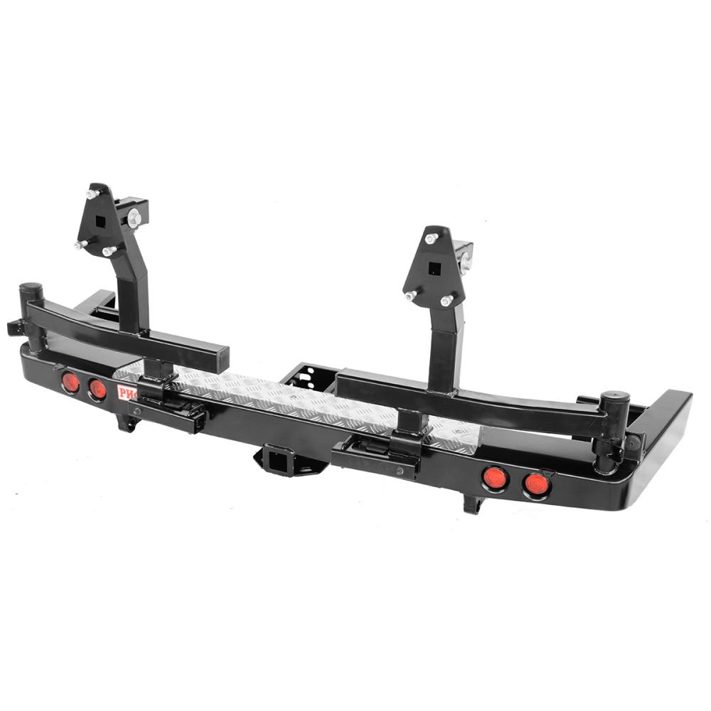 Бампер РИФ силовой задний УАЗ Патриот 2015+ с квадратом под фаркоп