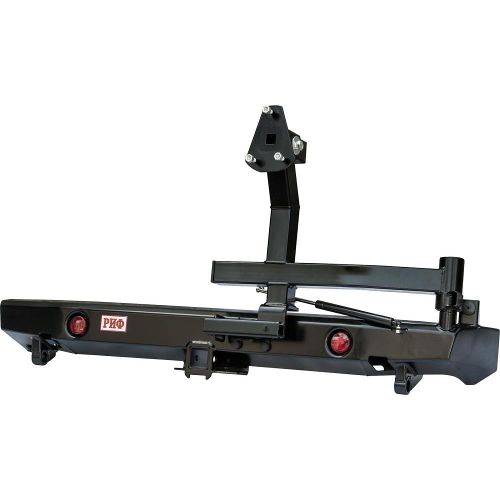 Бампер РИФ силовой задний ВАЗ Нива с квадратом под фаркоп