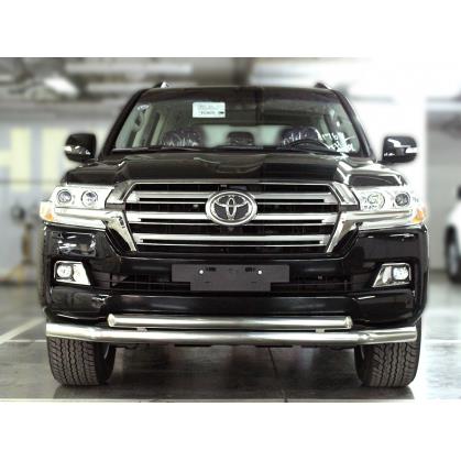 Дуга передняя по низу бампера d-76+60 радиусная двойная (LCN2015_4.1)