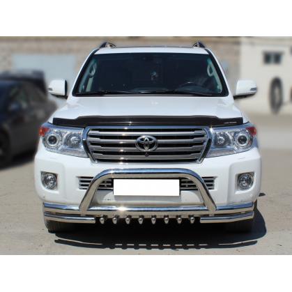 Дуга передняя по низу бампера d-76+60 радиусная с доп. защитой картера d-43 с доп.дугой (LCN2012_3.2)